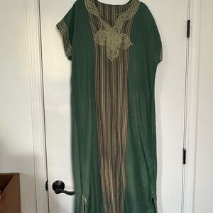 American Vintage Green and Gold Maxi kaftan
